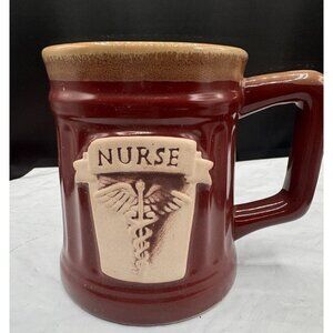 Abbey Press Pottery Nurse Burgundy Mug-Microwave,  Dishwasher Oven Safe 15 oz